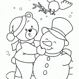 Bear and snowman