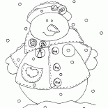 Snowman in a coat