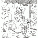 Jesus and the Virgin Mary