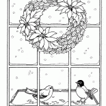 Snow outside the window
