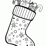 Stocking full of gifts