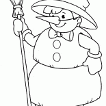 Snowman costume for a child