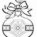 Christmas tree decorations with a bow