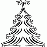 Glowing tip of Christmas tree