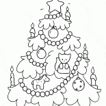 Christmas tree in the evening