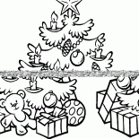 Christmas tree and many gifts