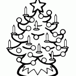 The candles on the Christmas tree