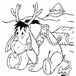 Donkey Eeyore winter