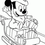 Mickey Mouse with gifts