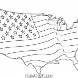 American flag Map